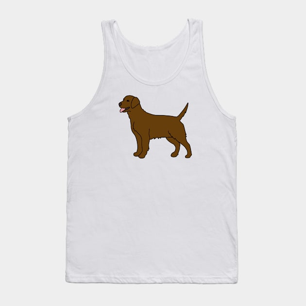 Chocolate Labrador Dog Tank Top by Kelly Louise Art